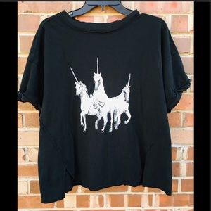 ISO Free People Unicorn Tee, Washes Black, Size M